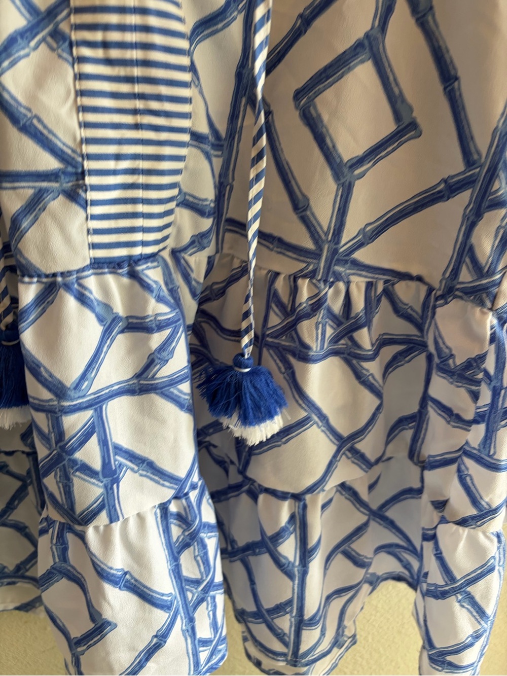 Vineyard Vines Marlin Bamboo Lattice Tiered Top – Women’s XS - Picture 4 of 6